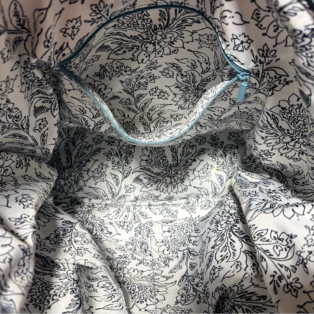 Vera Bradley Quilted Floral Tote Bag in Teal Blue - Picture 7 of 7
